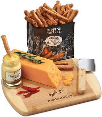 Classic Combination Snack Board - 8" L x 5.75" W x 0.5" H